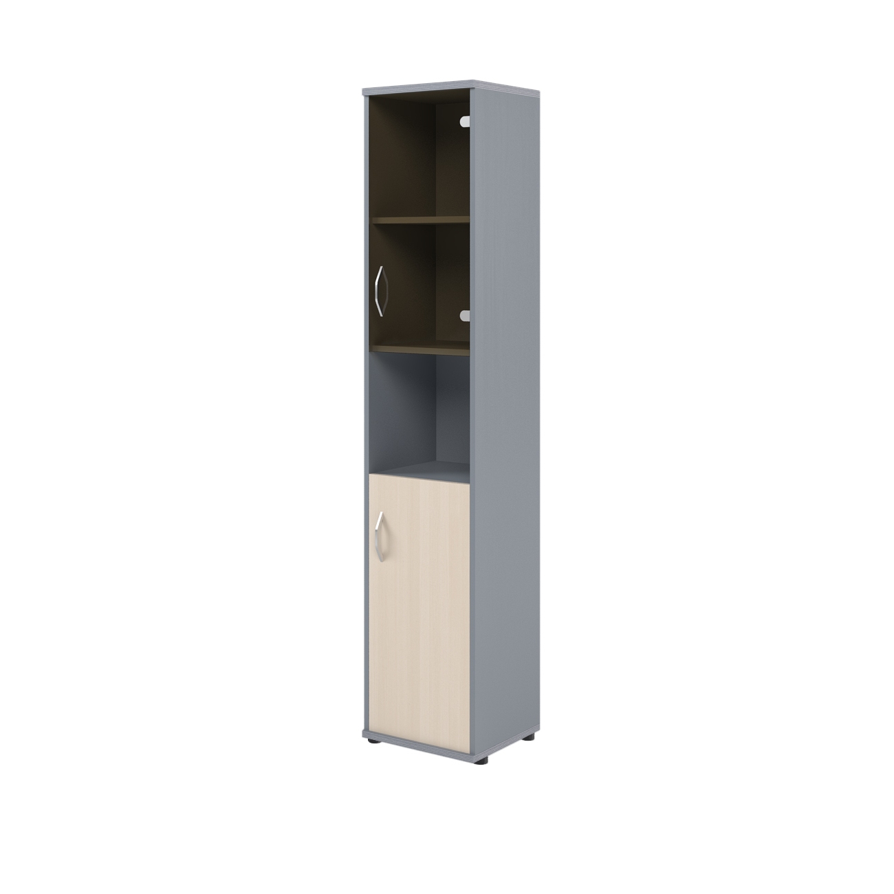 Шкаф колонка с малой глухой и стеклянной дверьми IMAGO СУ-1.4(R)