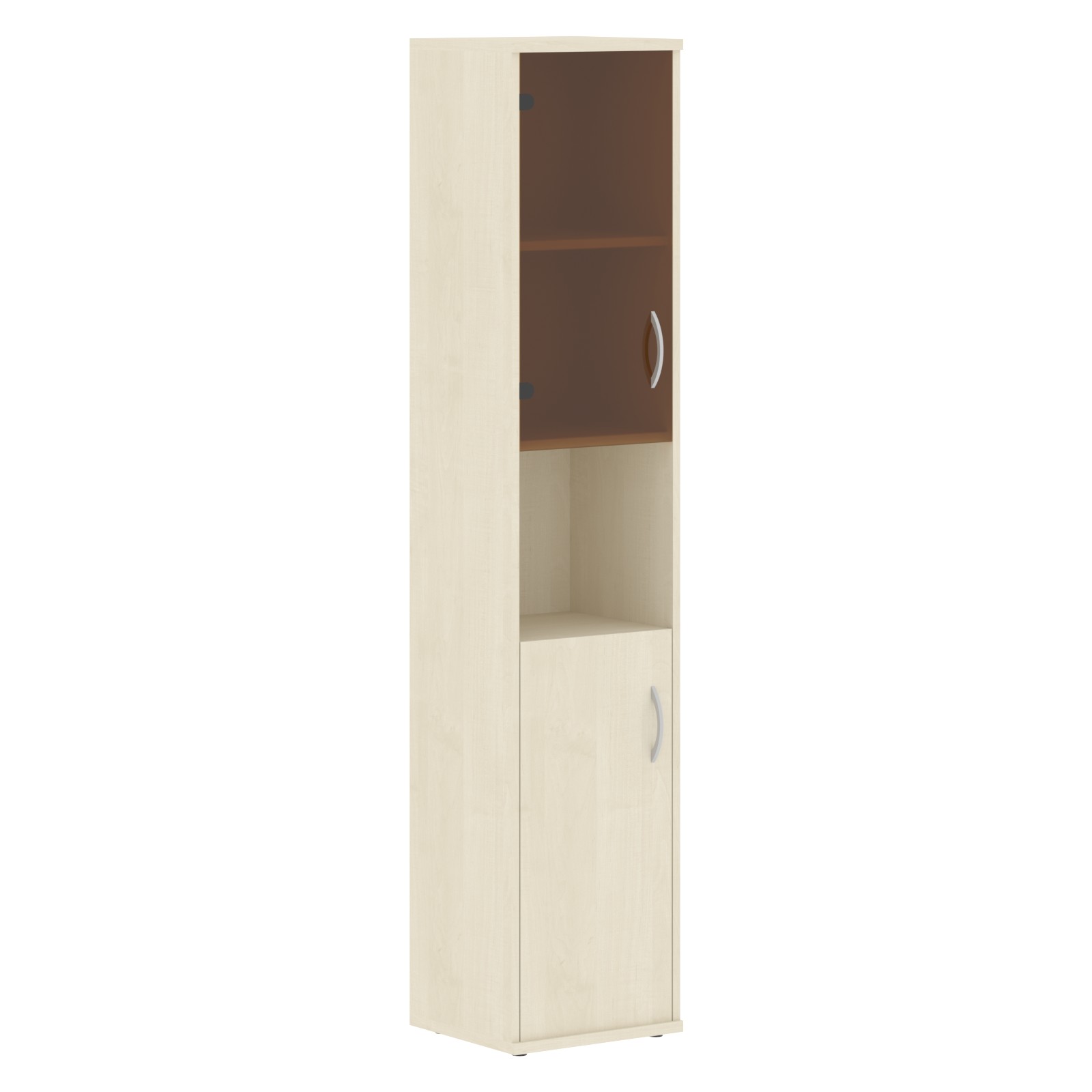 Шкаф колонка с малой глухой и стеклянной дверьми IMAGO СУ-1.4Л
