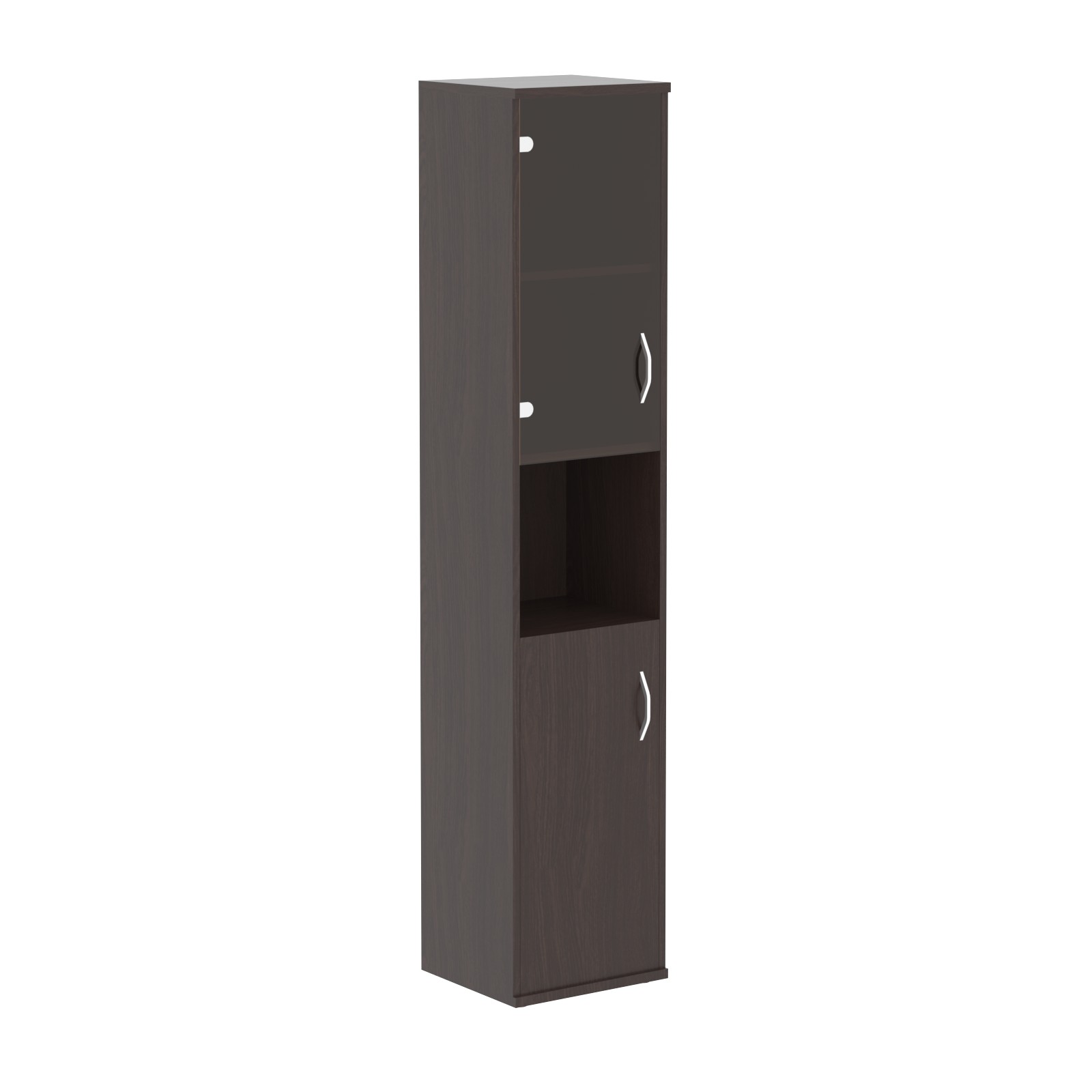 Шкаф колонка с малой глухой и стеклянной дверьми IMAGO СУ-1.4(L)